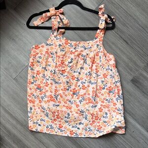 Sonoma Orange and Blue Floral Camisole